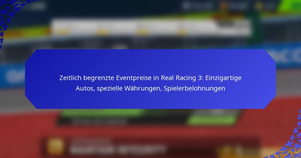 Zeitlich begrenzte Eventpreise in Real Racing 3: Einzigartige Autos, spezielle Währungen, Spielerbelohnungen