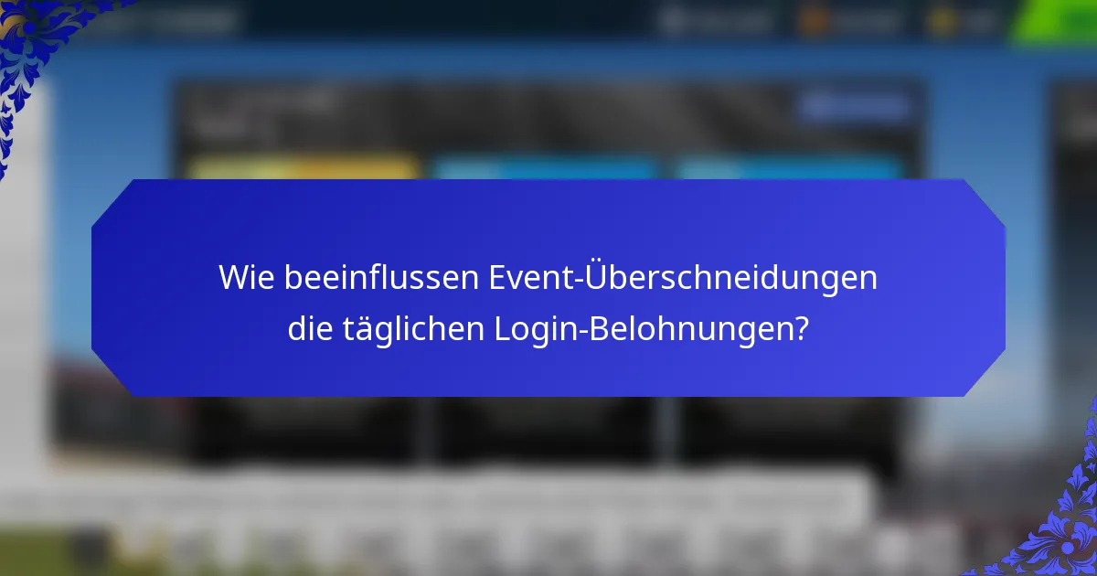 Wie beeinflussen Event-Überschneidungen die täglichen Login-Belohnungen?
